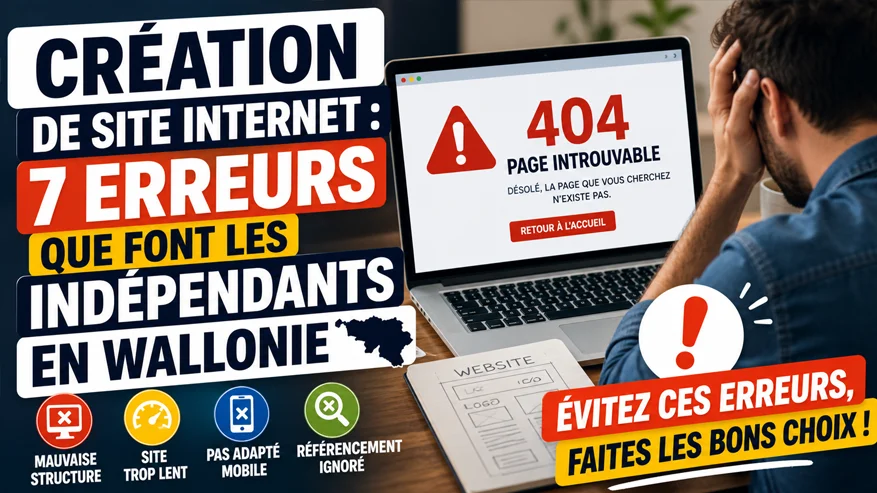Erreurs à éviter lors de la création d’un site internet pour indépendant en Wallonie