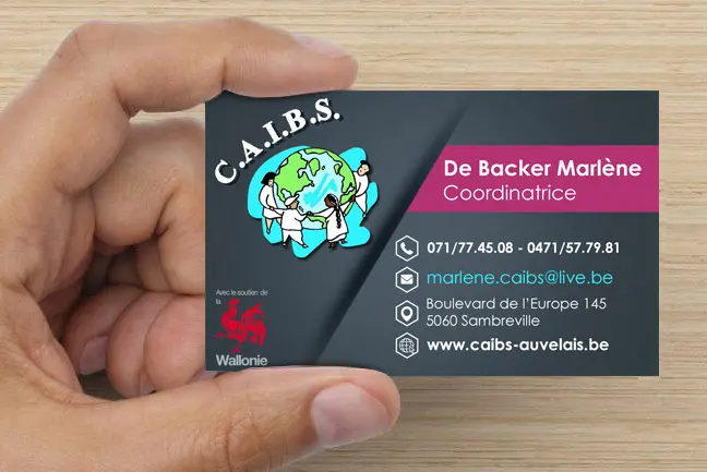 création de carte de visite professionnelle à Gosselies
