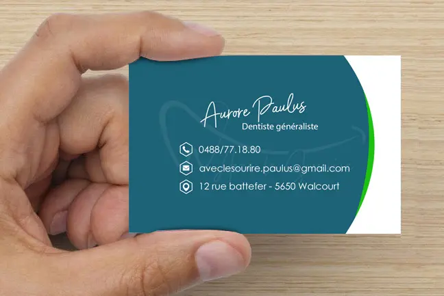 création de carte de visite professionnelle à gerpinnes