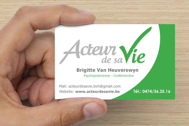 création de carte de visite professionnelle à Liège