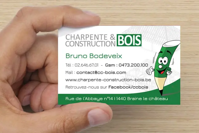 création de carte de visite professionnelle en hainaut