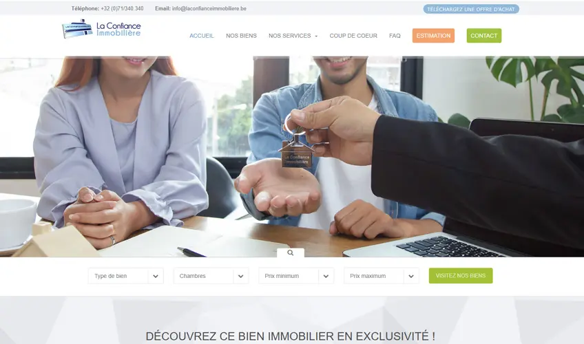 La confiance Immobilière AGENCE WEB SEO à Charleroi