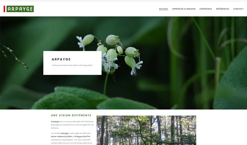 Création de site architectes arpayge à Mettet