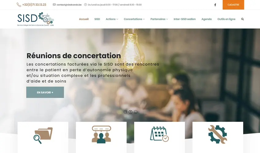 Création de site internet SISD Carolo à Charleroi