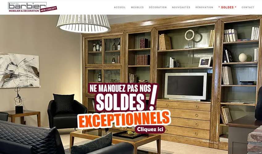 Création de site internet les meubles BARBIER à Mettet