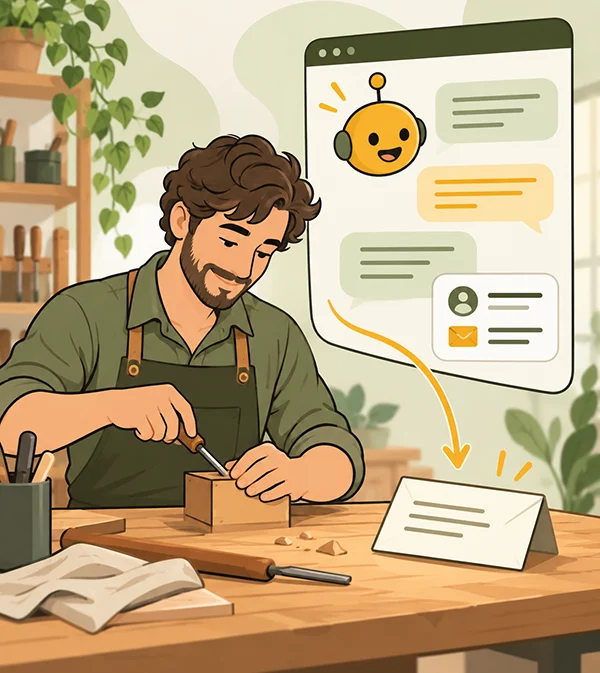 Le chatbot peut préparer une demande de devis 