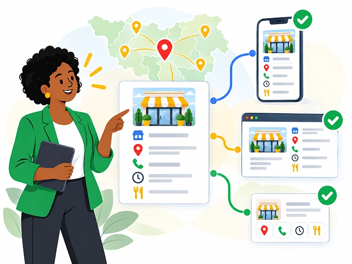 Entreprise visible sur Google dans sa ville grâce au référencement local